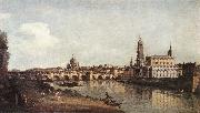 BELLOTTO, Bernardo, View of Dresden from the Right Bank of the Elbe with the Augustus Bridge
